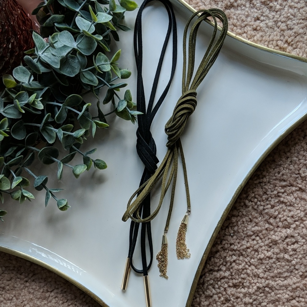 Long suede choker bundle